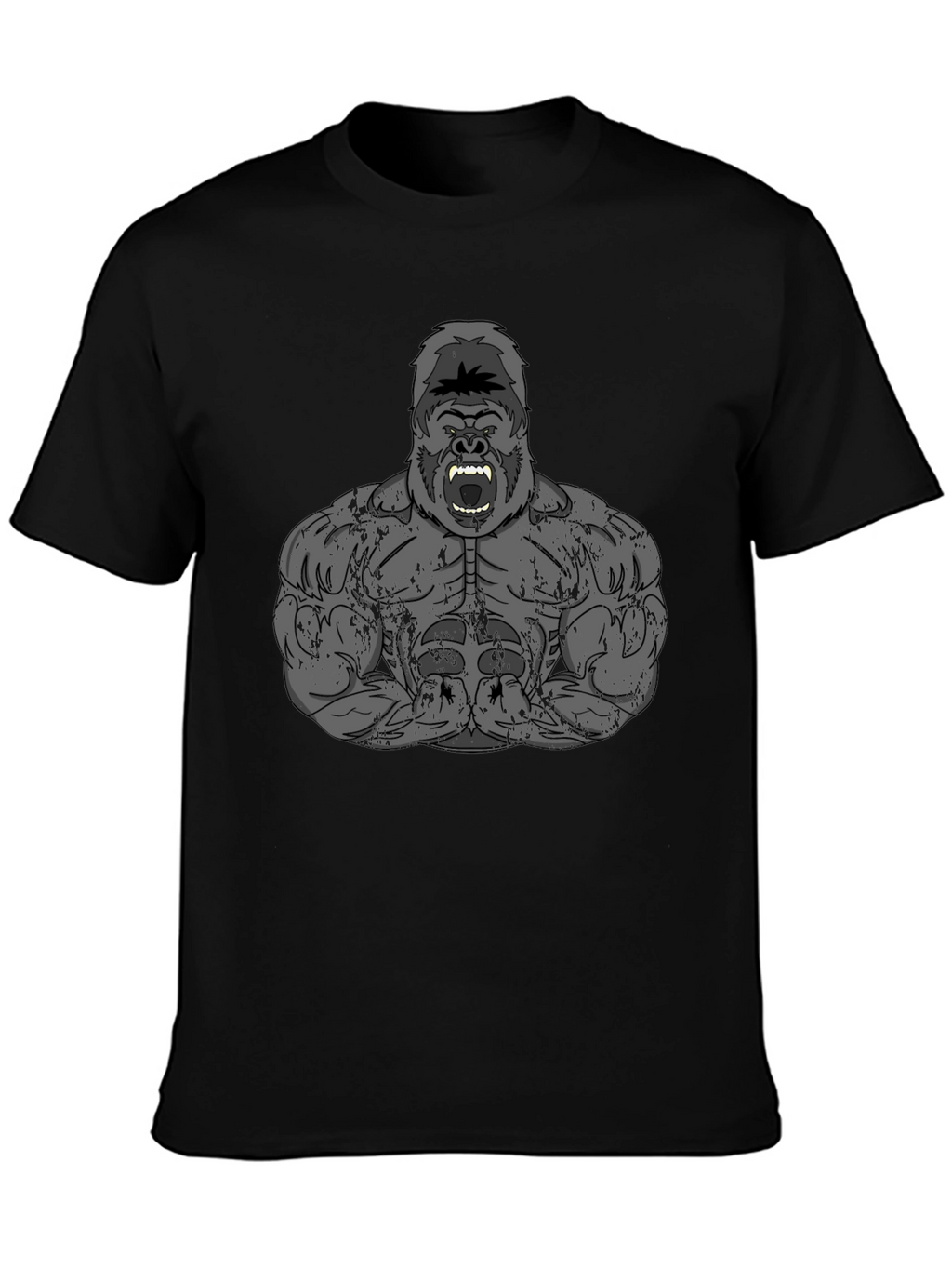 Gorilla Gym T-Shirt - Black Graphic Tee