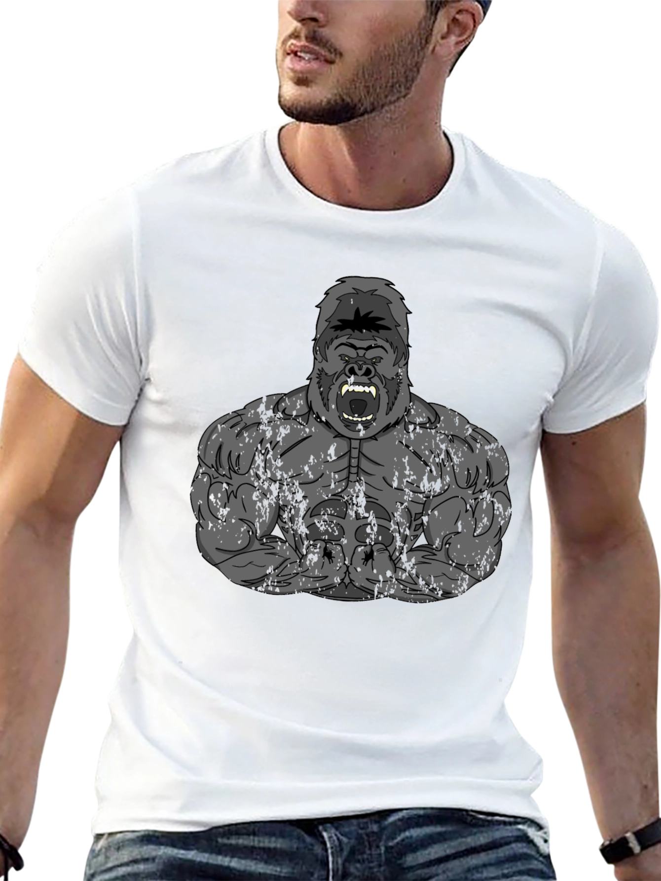 Gorilla Gym T-Shirt - Black Graphic Tee