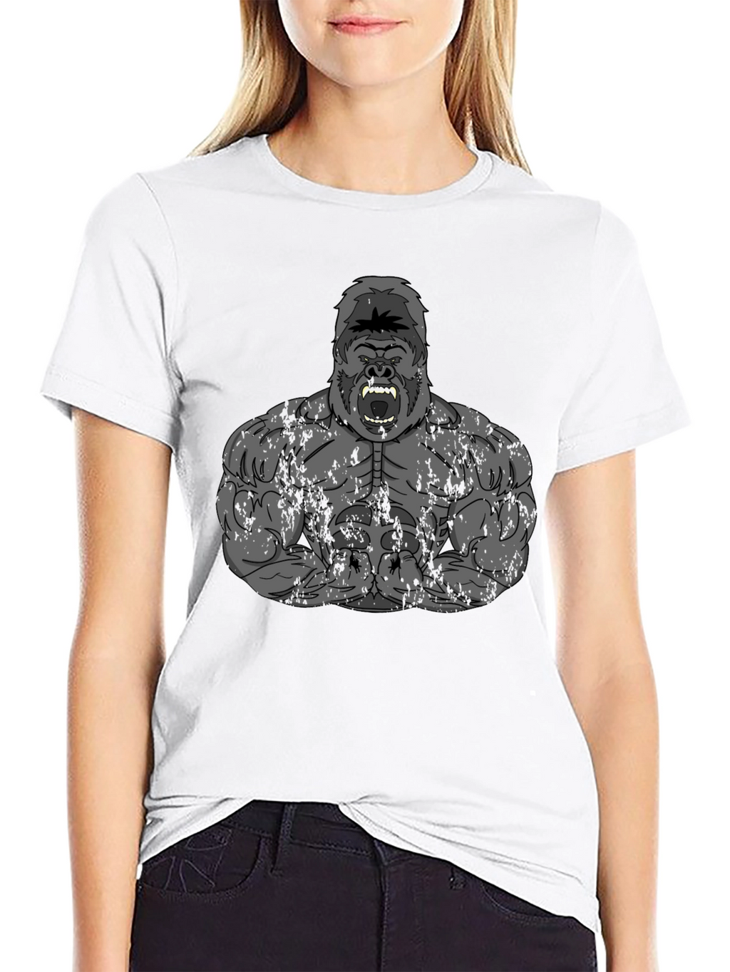 Gorilla Gym T-Shirt - Black Graphic Tee