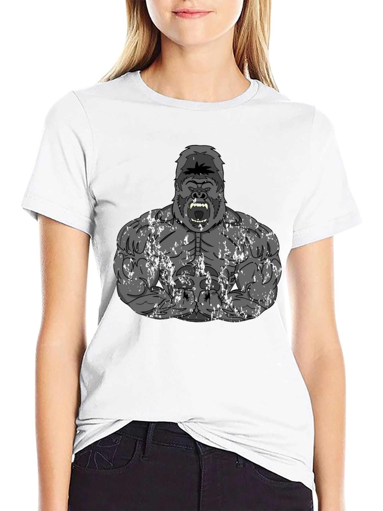 Gorilla Gym T-Shirt - Black Graphic Tee