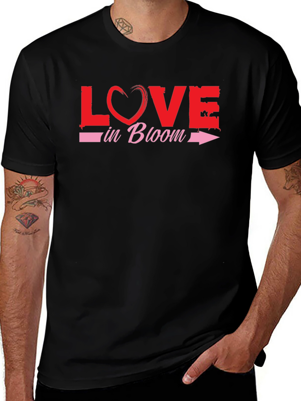 Love in Bloom Graphic T-Shirt - Valentines Day Tee