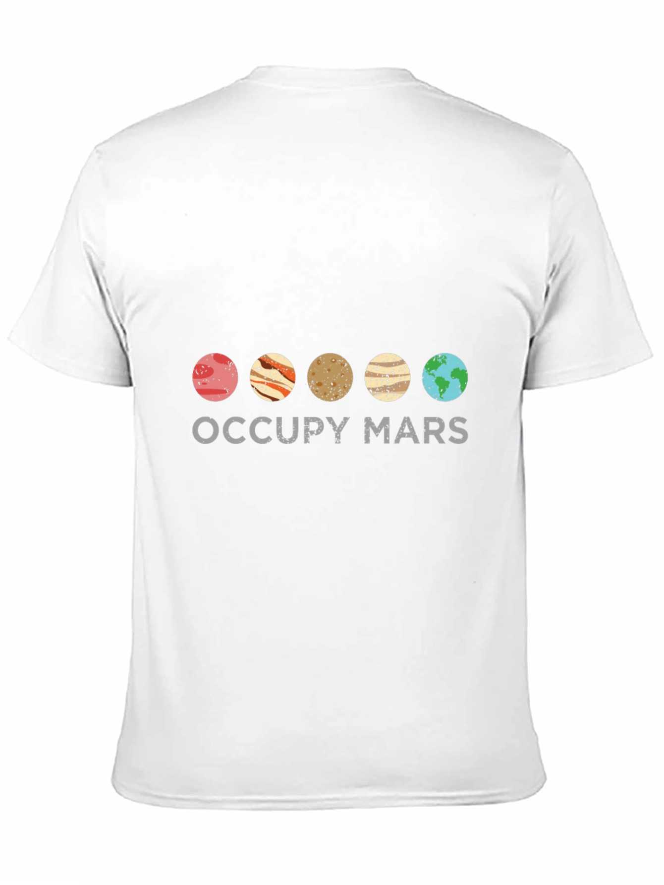 Occupy Mars T-Shirt - Space Planets Design