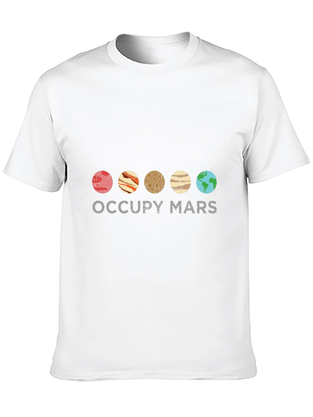 Occupy Mars T-Shirt - Space Planets Design