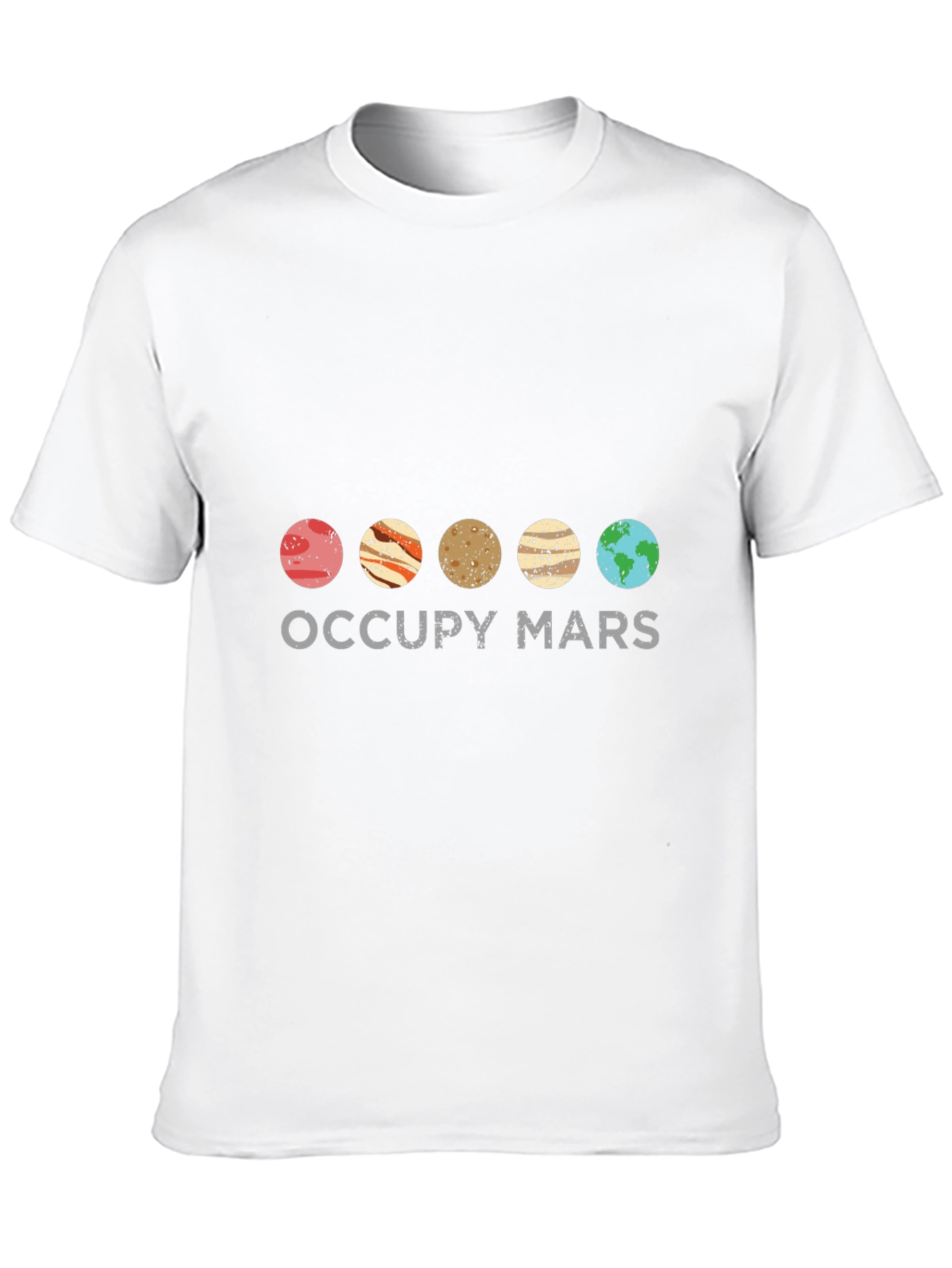 Occupy Mars T-Shirt - Space Planets Design