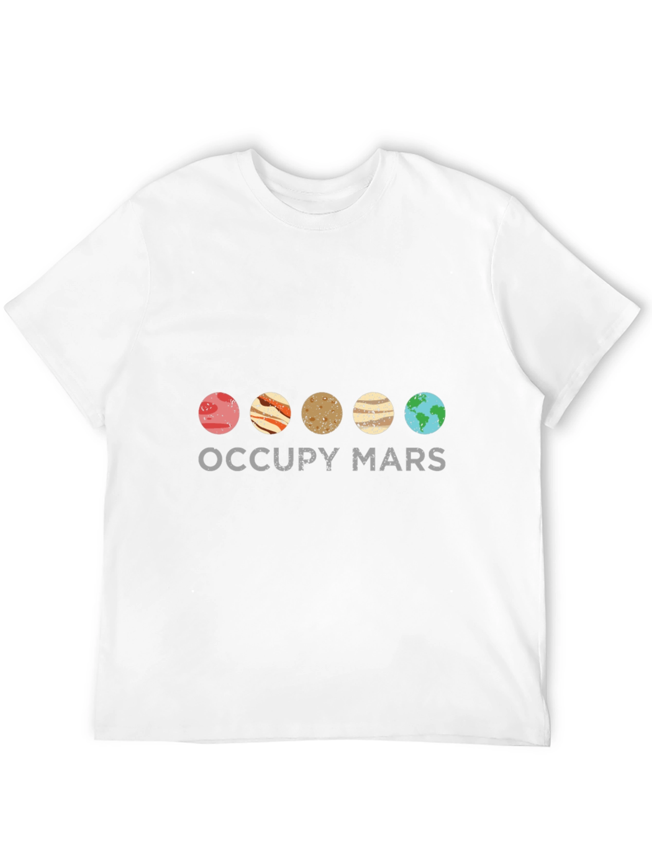 Occupy Mars T-Shirt - Space Planets Design