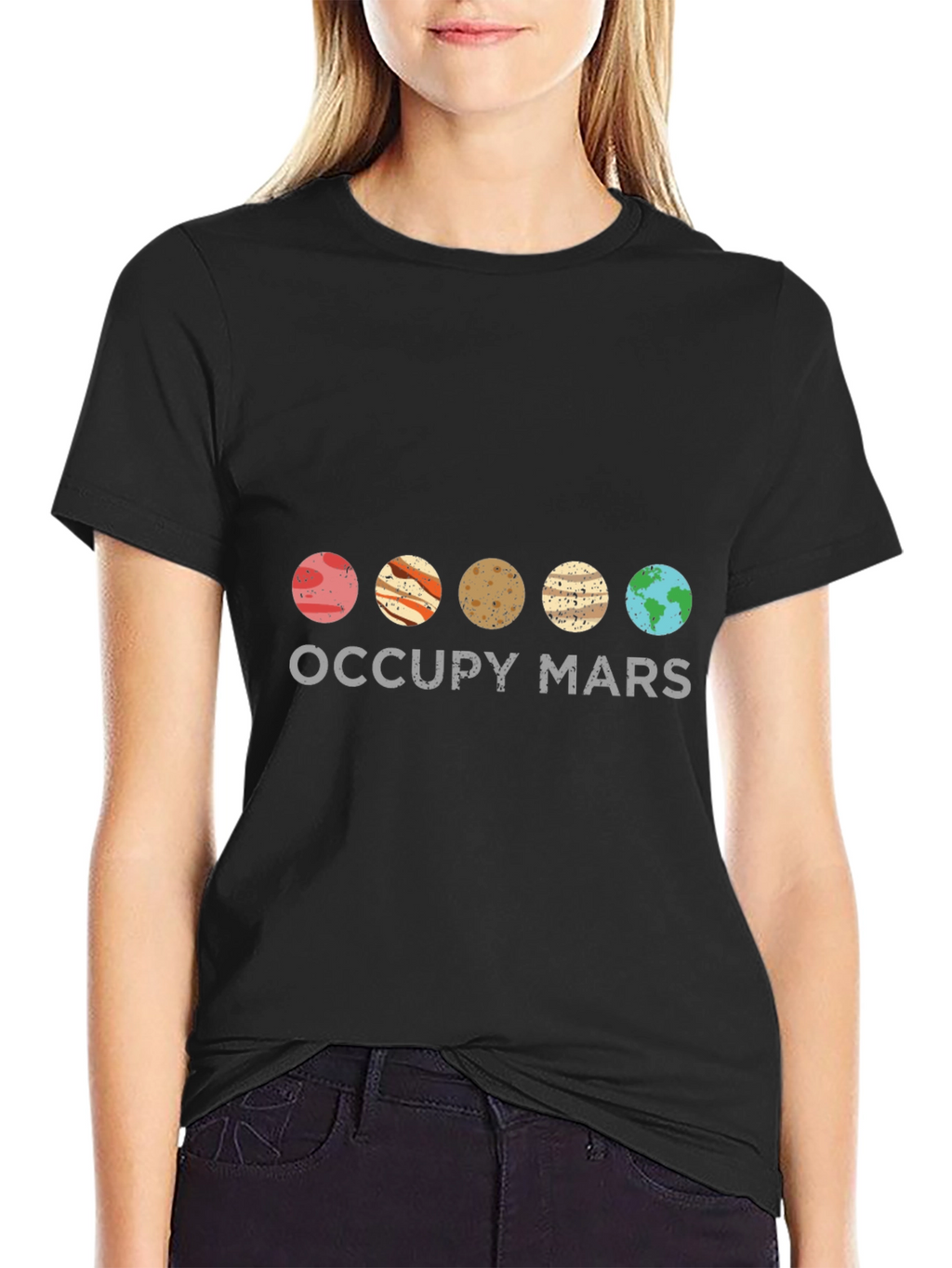 Occupy Mars T-Shirt - Space Planets Design