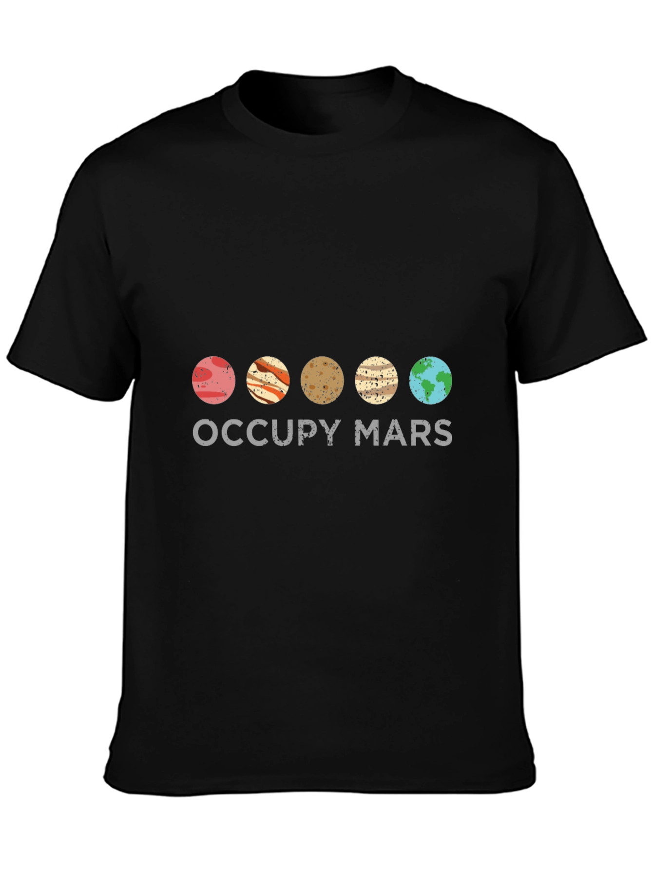 Occupy Mars T-Shirt - Space Planets Design