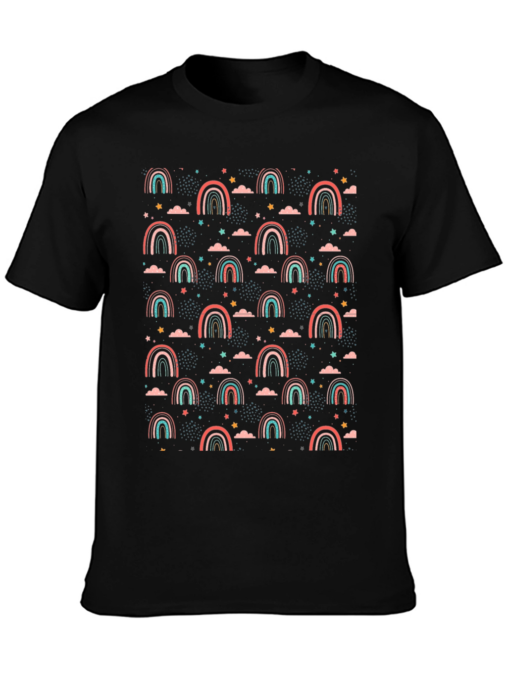 Rainbow Stars Graphic T-Shirt
