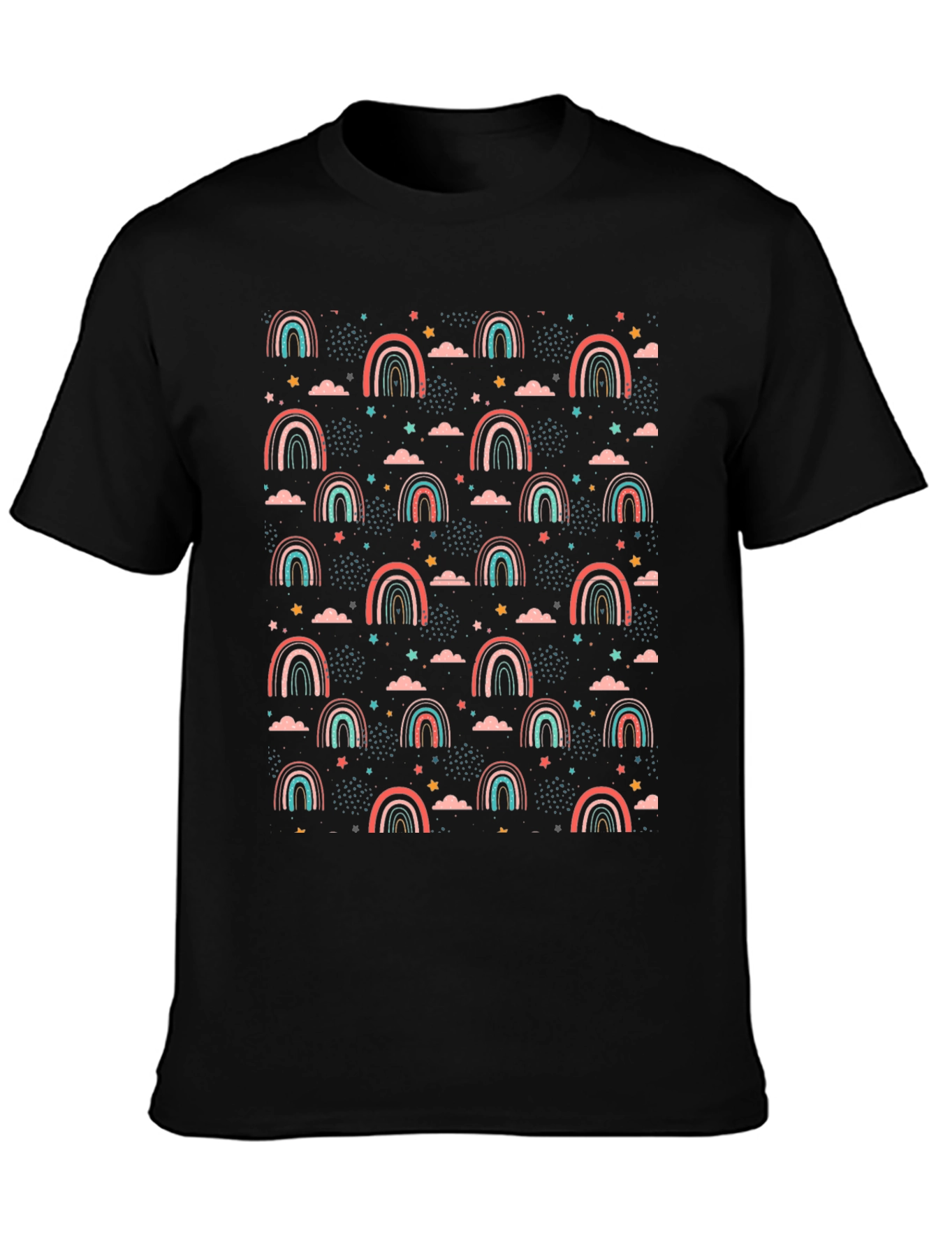 Rainbow Stars Graphic T-Shirt