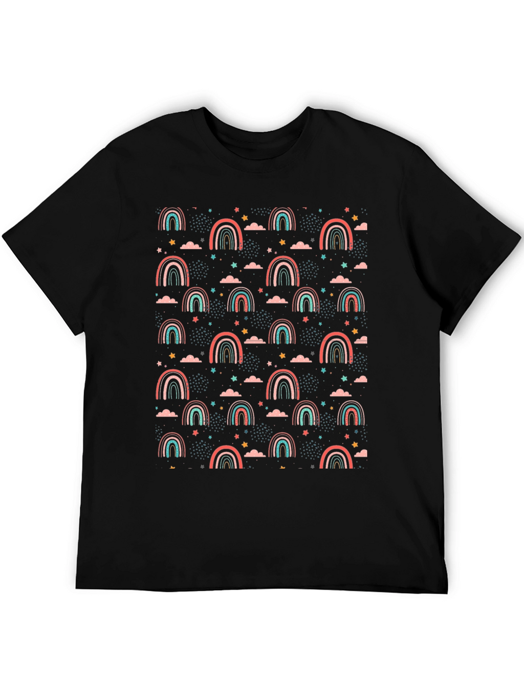Rainbow Stars Graphic T-Shirt