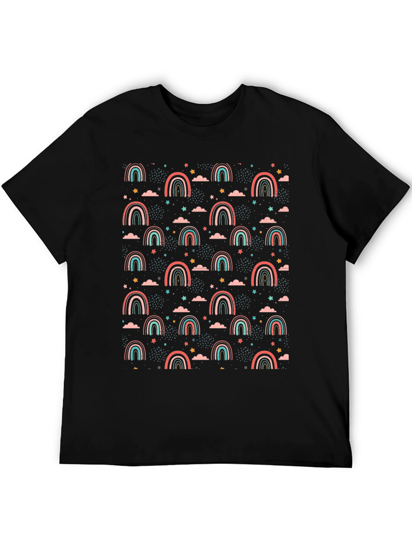 Rainbow Stars Graphic T-Shirt