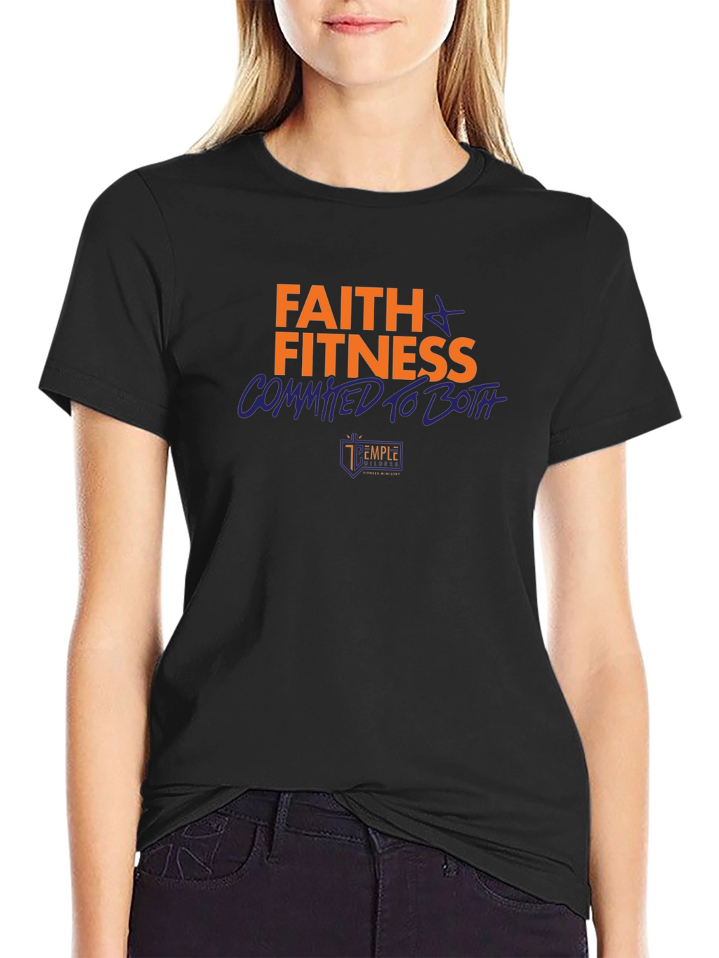 Faith & Fitness Graphic Tee - Black