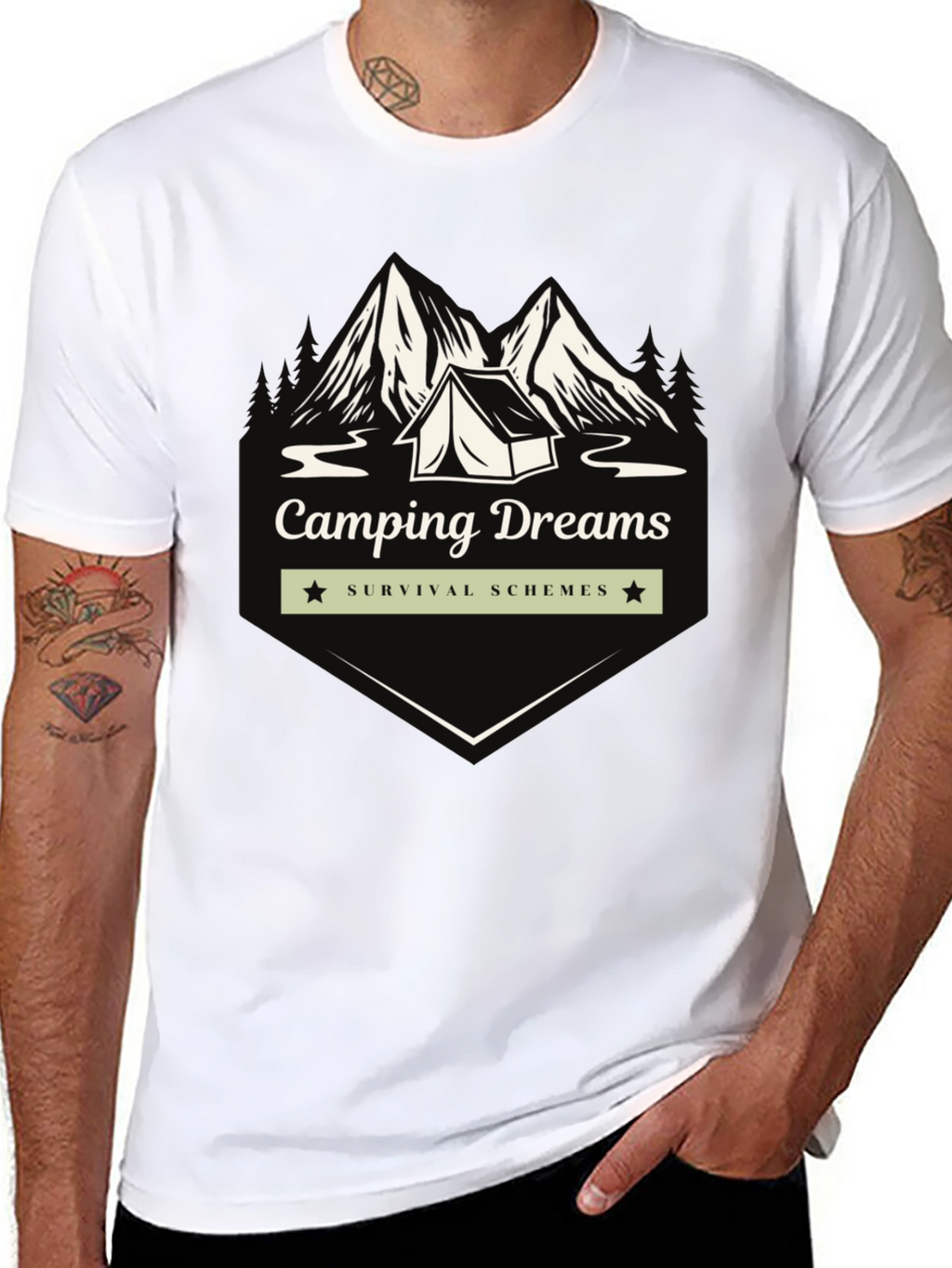 Camping Dreams Graphic T-Shirt - Survival Schemes Tee