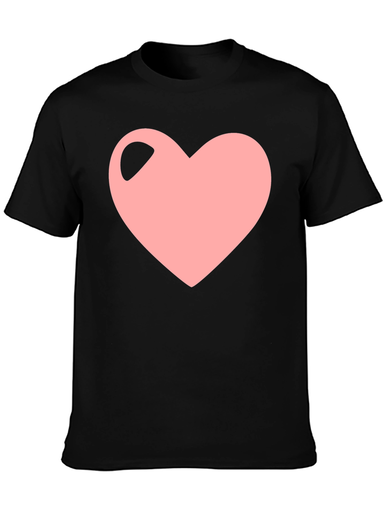 Heart Graphic Black T-Shirt - Trendy Casual Wear