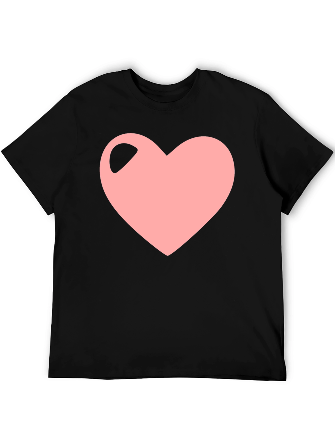 Heart Graphic Black T-Shirt - Trendy Casual Wear