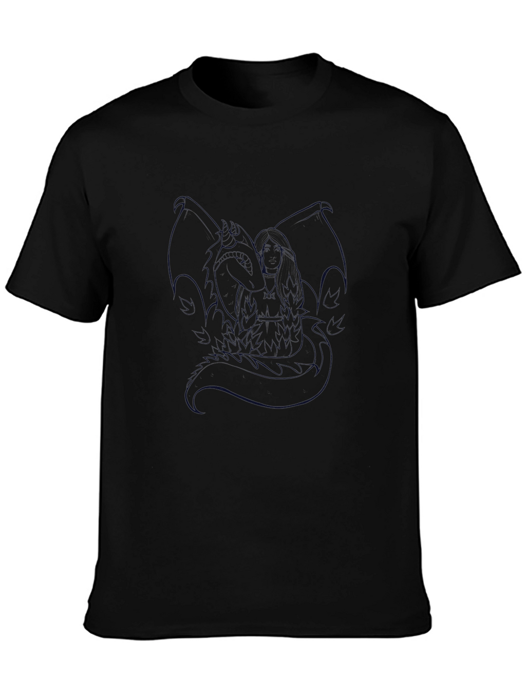 Dragon Rider Graphic Black T-Shirt