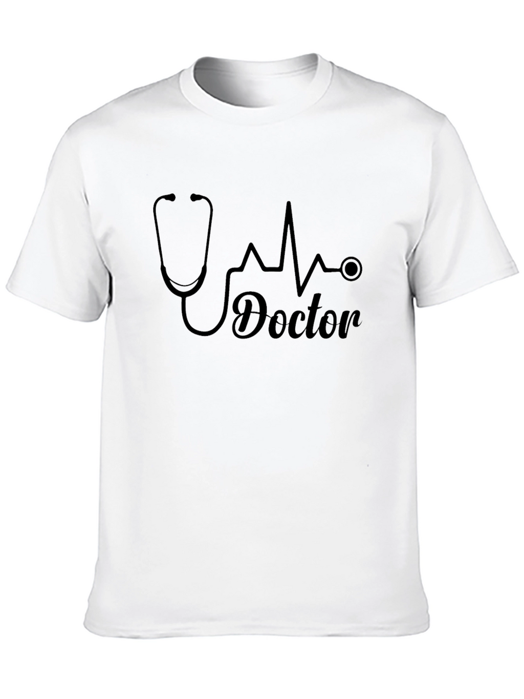 Doctor Stethoscope Heartbeat Graphic T-Shirt