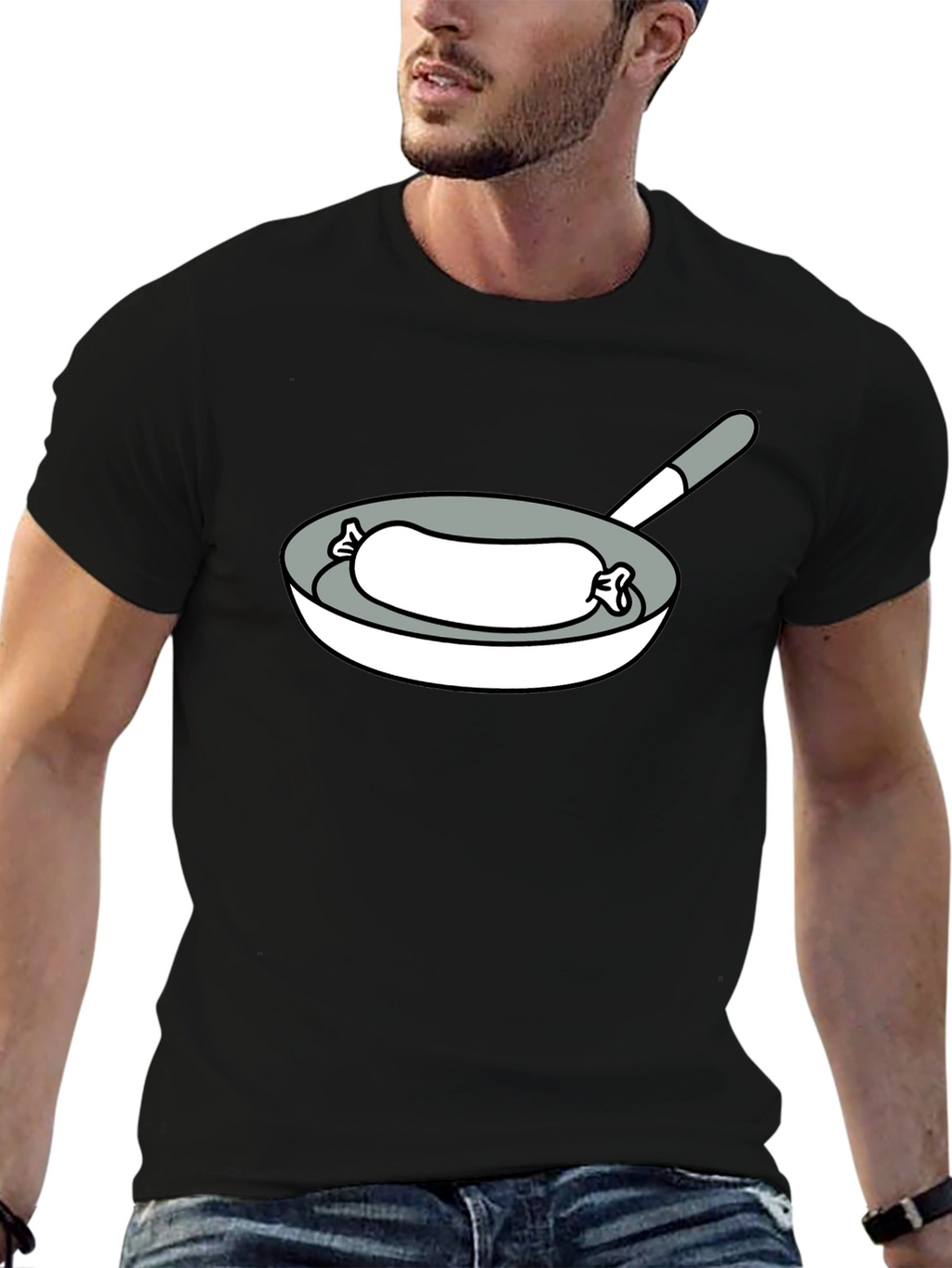 Sausage in a Pan Graphic T-Shirt - Foodie Fun!