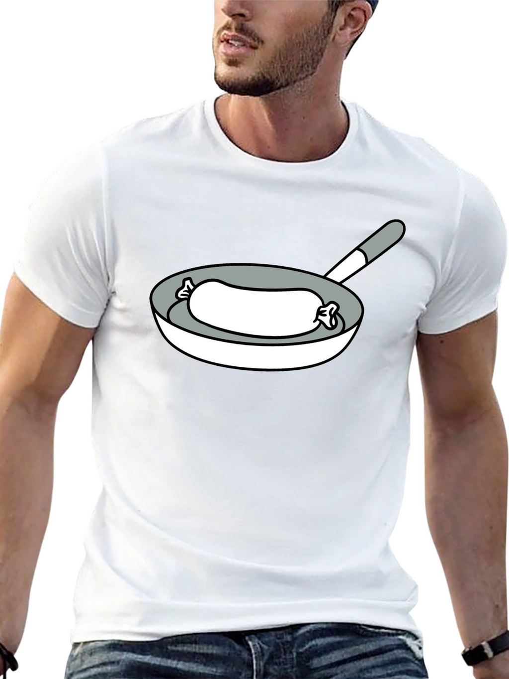 Sausage in a Pan Graphic T-Shirt - Foodie Fun!