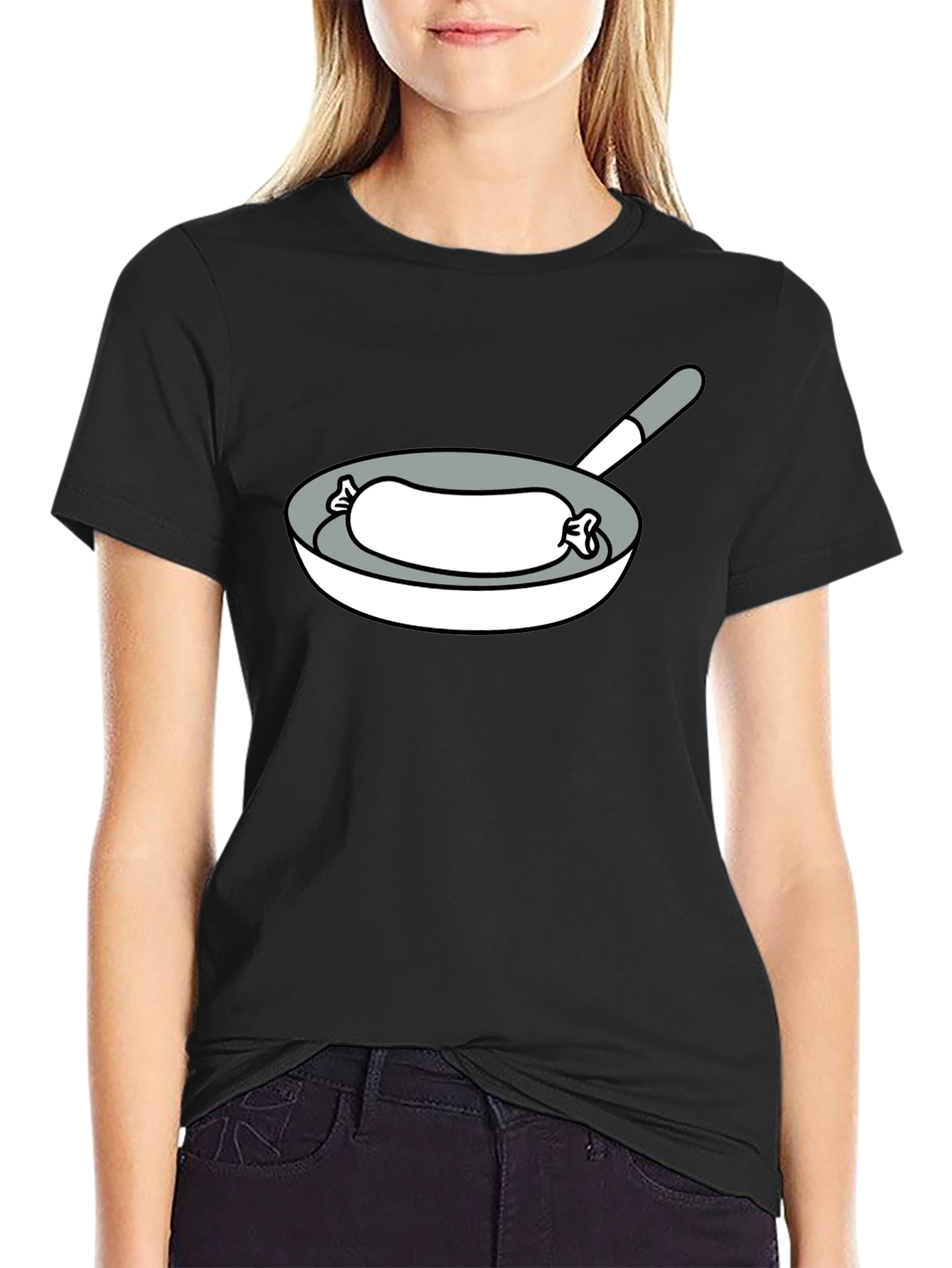 Sausage in a Pan Graphic T-Shirt - Foodie Fun!