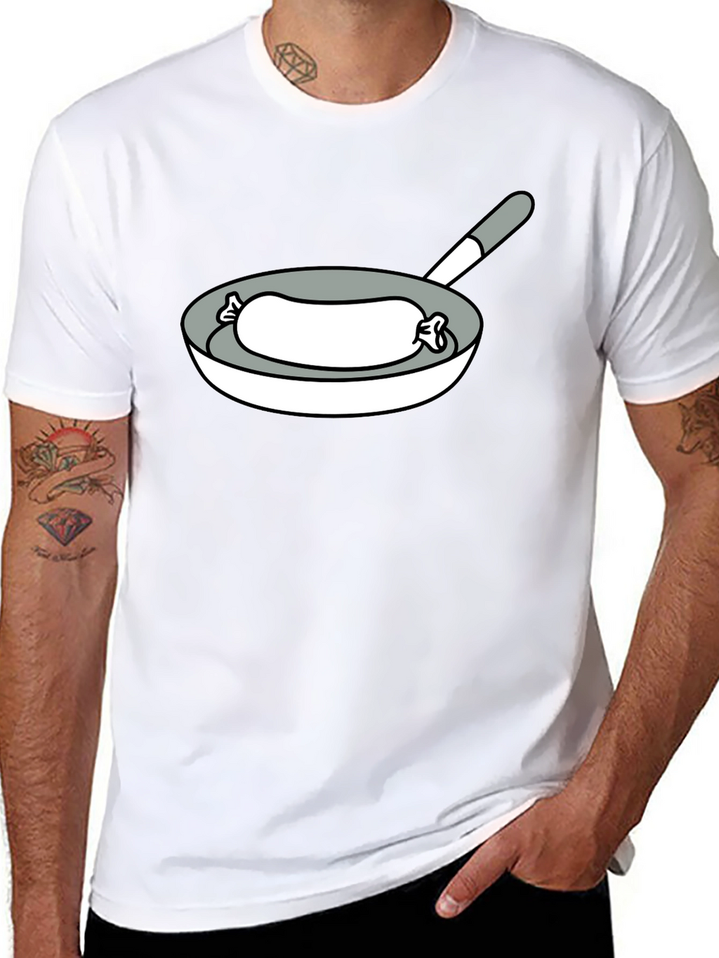 Sausage in a Pan Graphic T-Shirt - Foodie Fun!