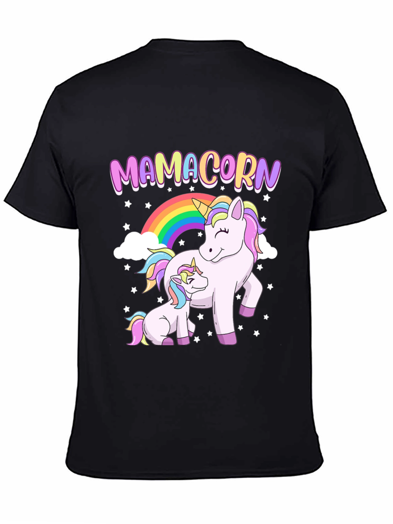 Mamacorn Unicorn Graphic Tee - Black
