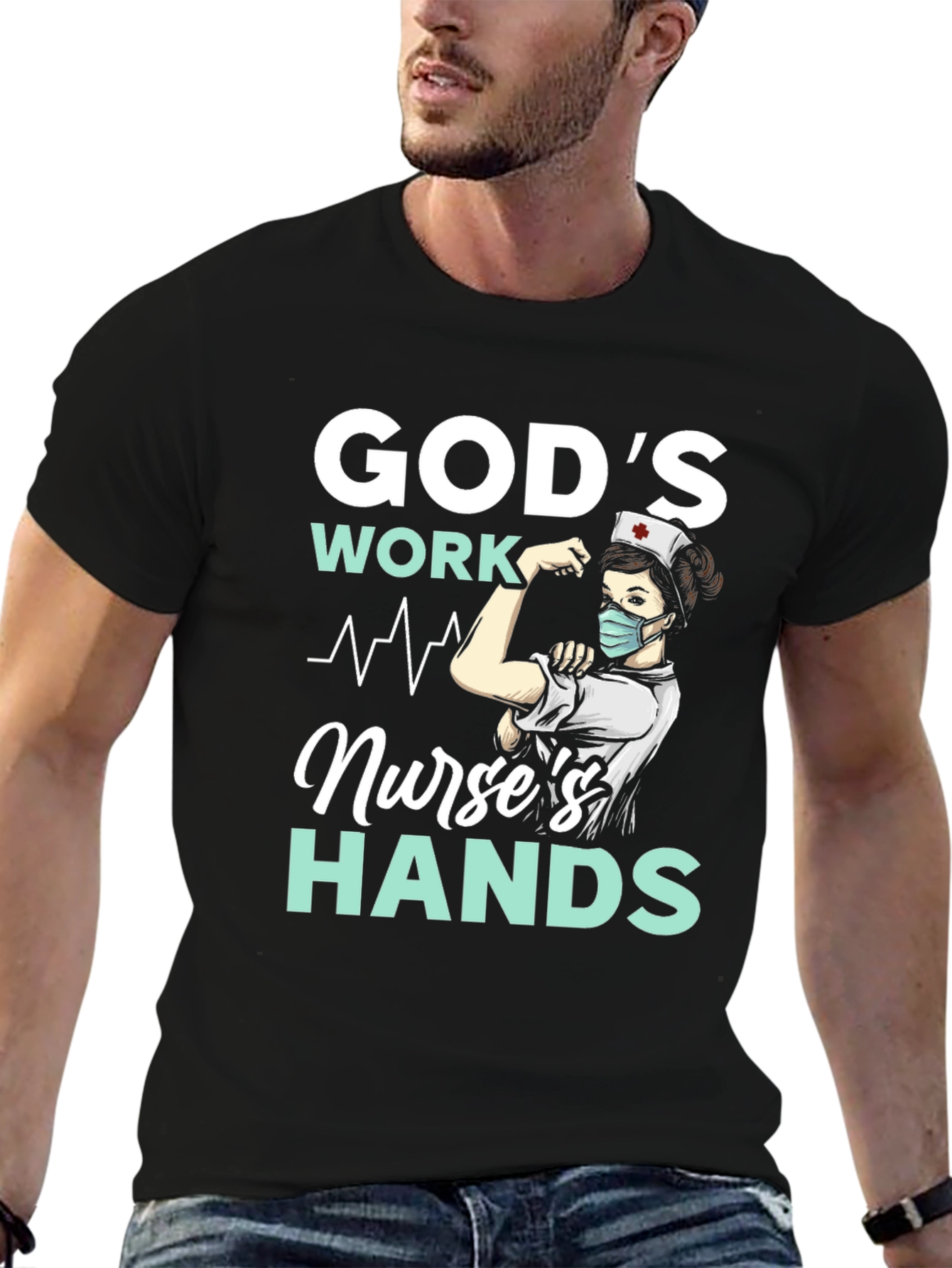 Gods Work Nurses Hands T-Shirt