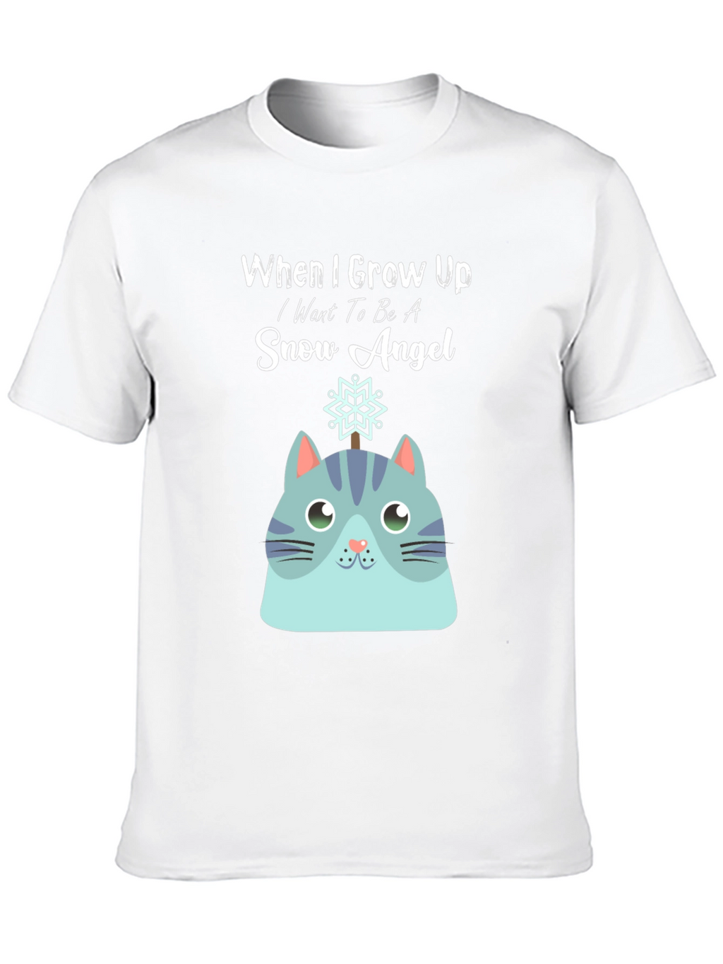 Snow Angel Cat Graphic T-Shirt