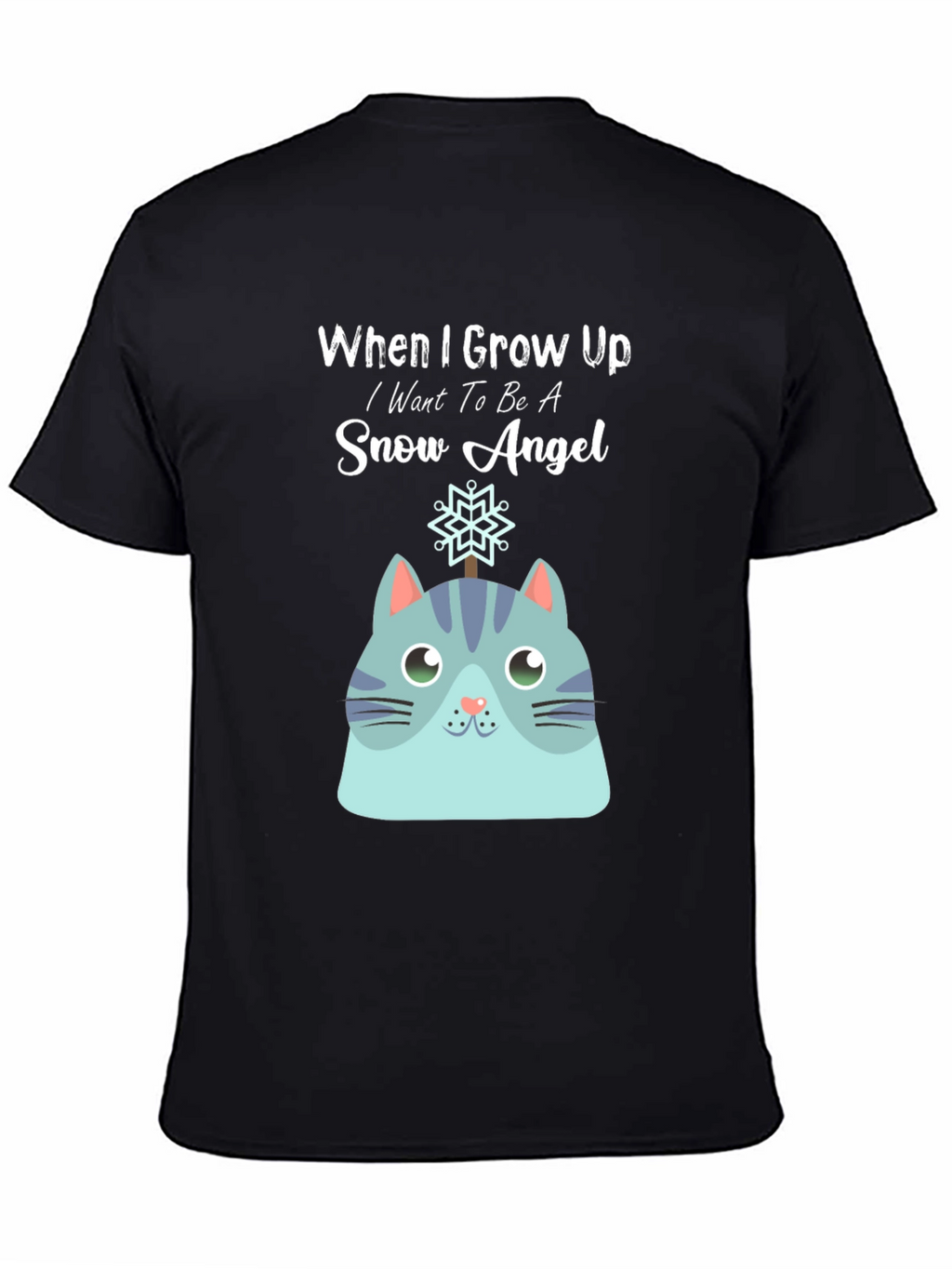 Snow Angel Cat Graphic T-Shirt