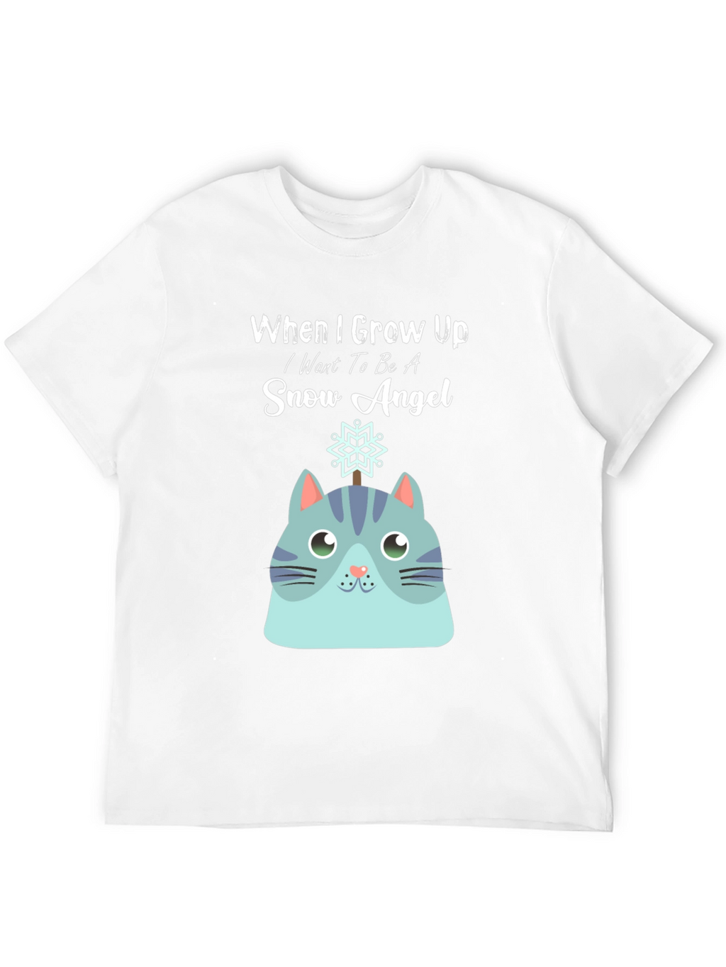 Snow Angel Cat Graphic T-Shirt