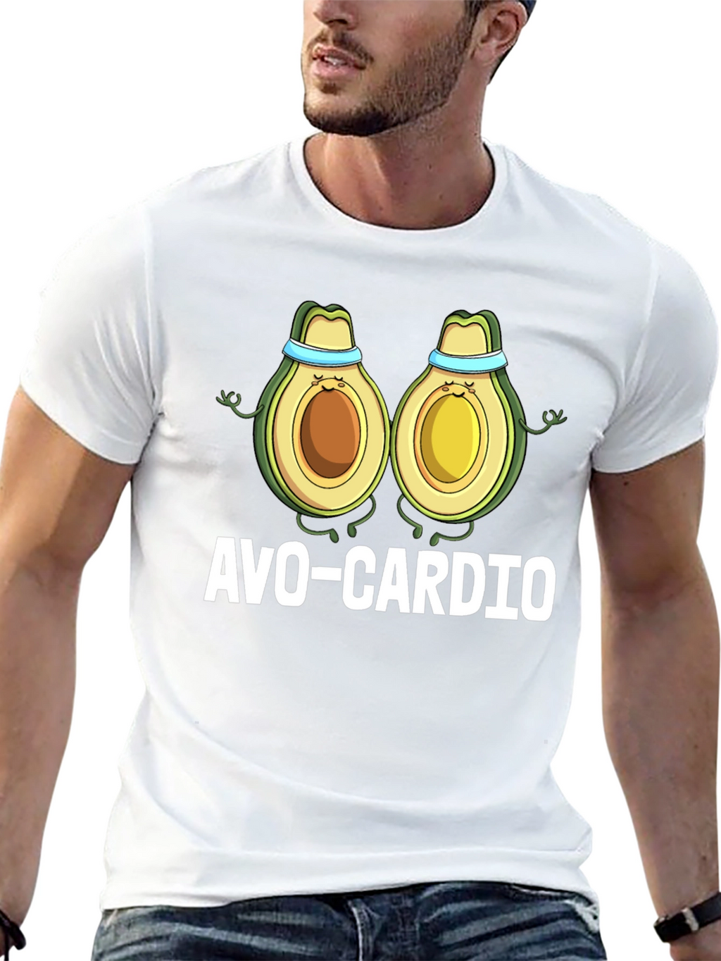 Avo-Cardio Workout T-Shirt - Funny Avocado Fitness Tee