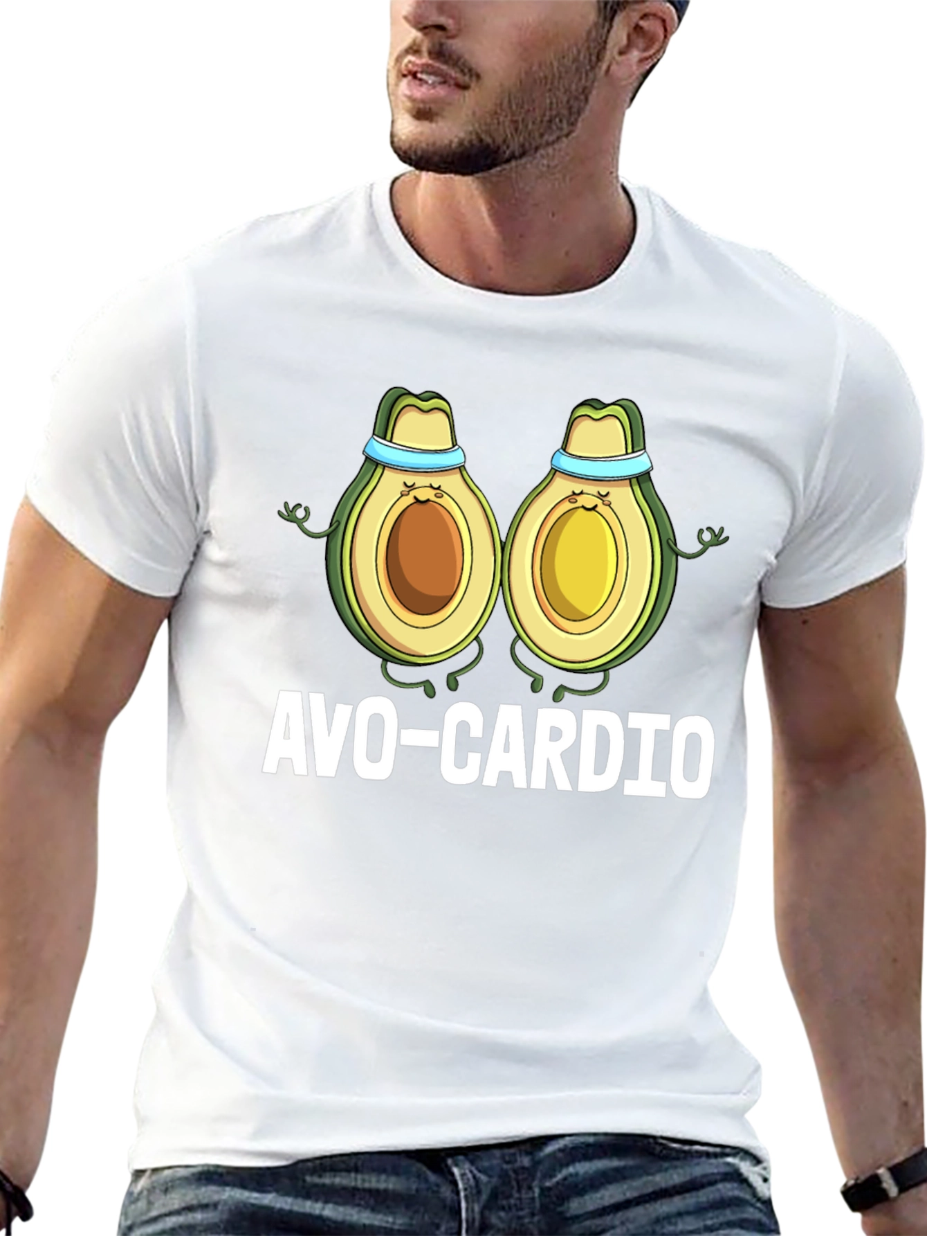 Avo-Cardio Workout T-Shirt - Funny Avocado Fitness Tee