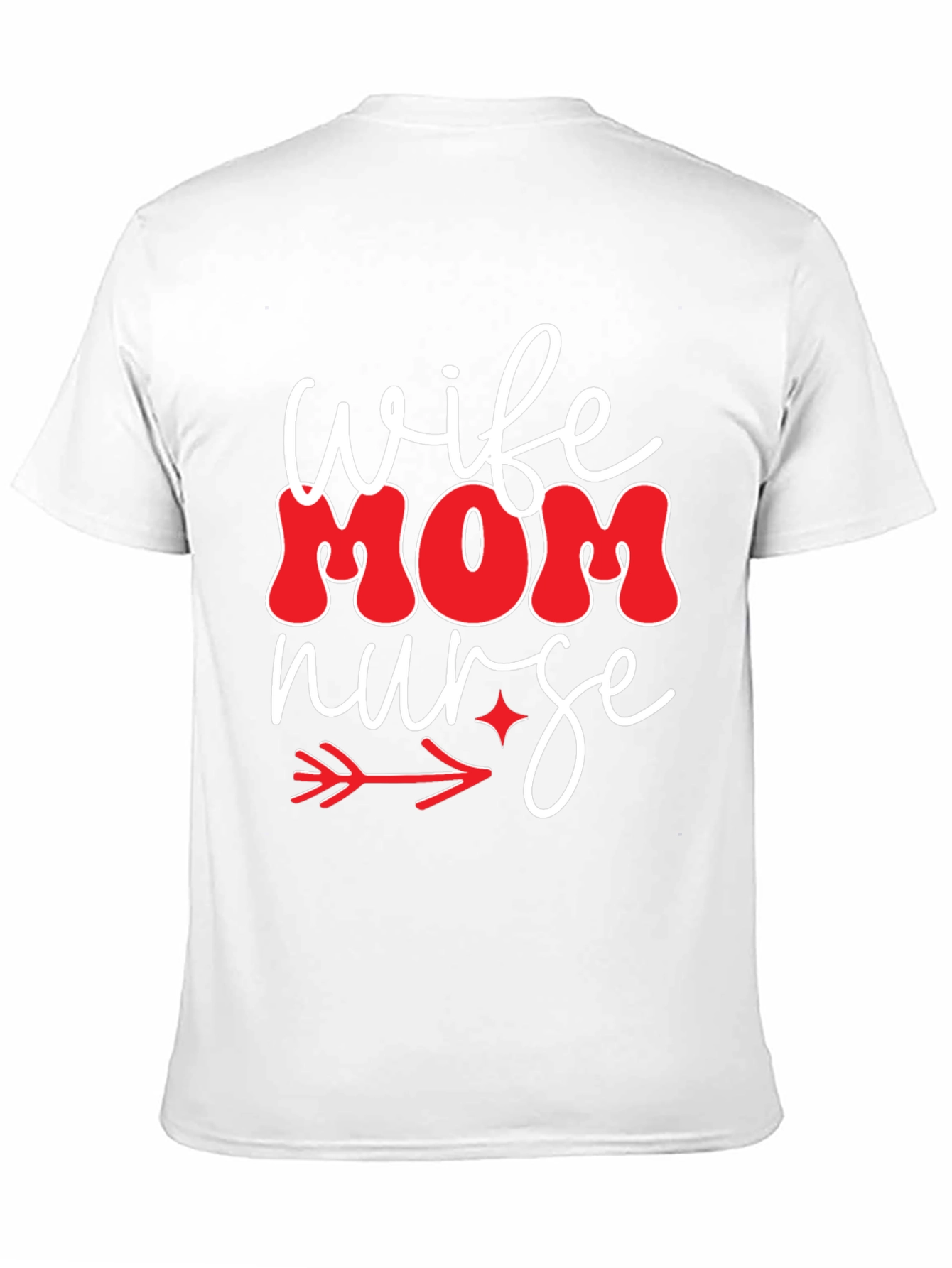 Wife Mom Nurse Graphic Tee - Black T-Shirt
