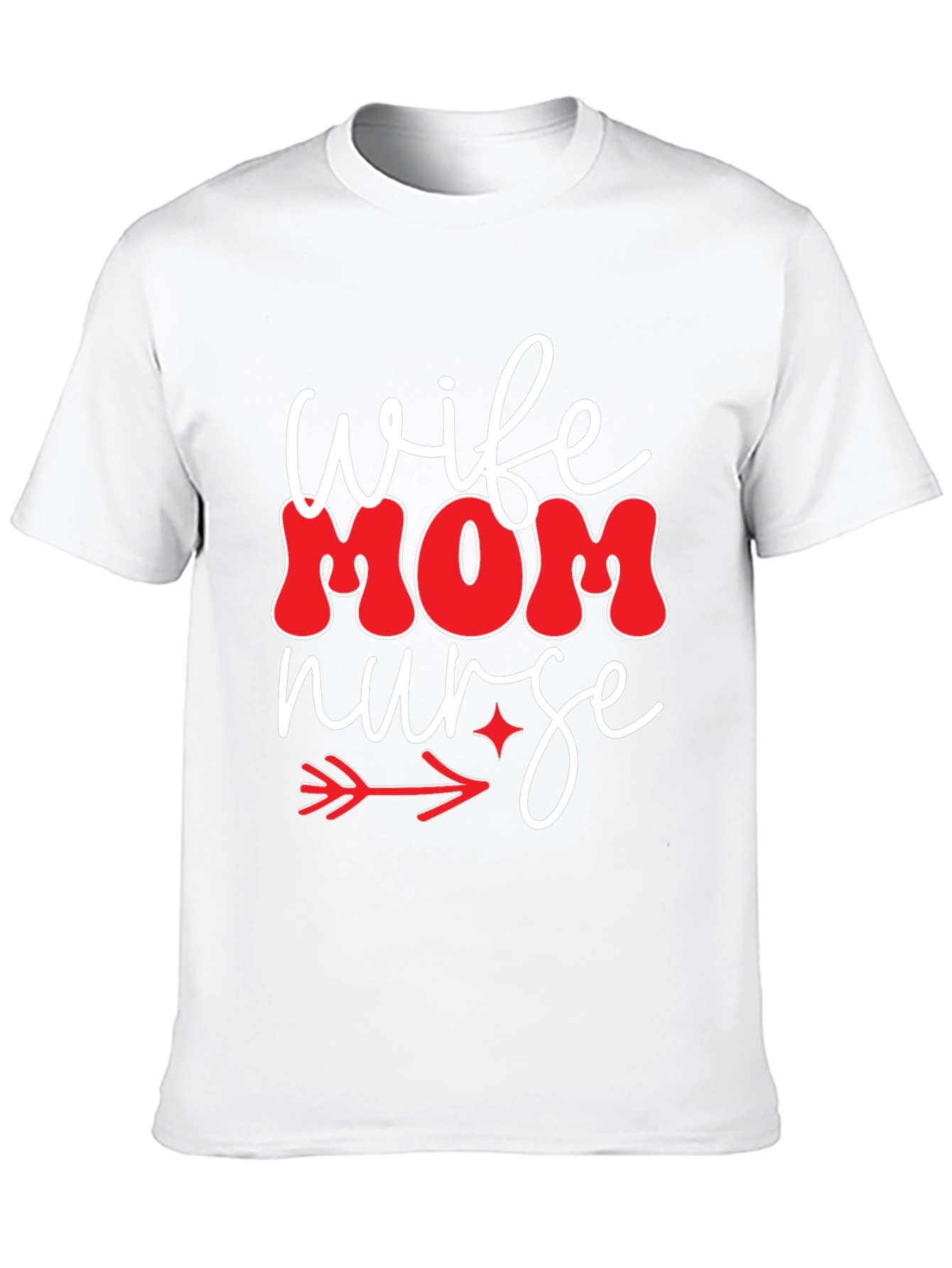 Wife Mom Nurse Graphic Tee - Black T-Shirt