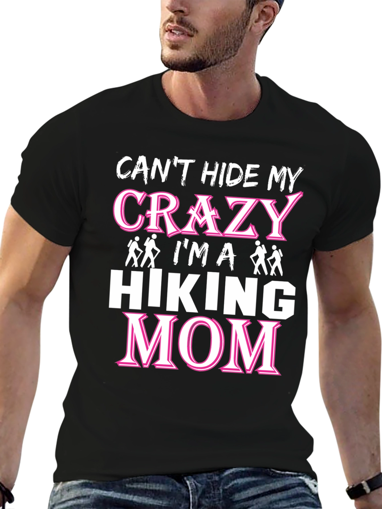 Crazy Hiking Mom Graphic T-Shirt