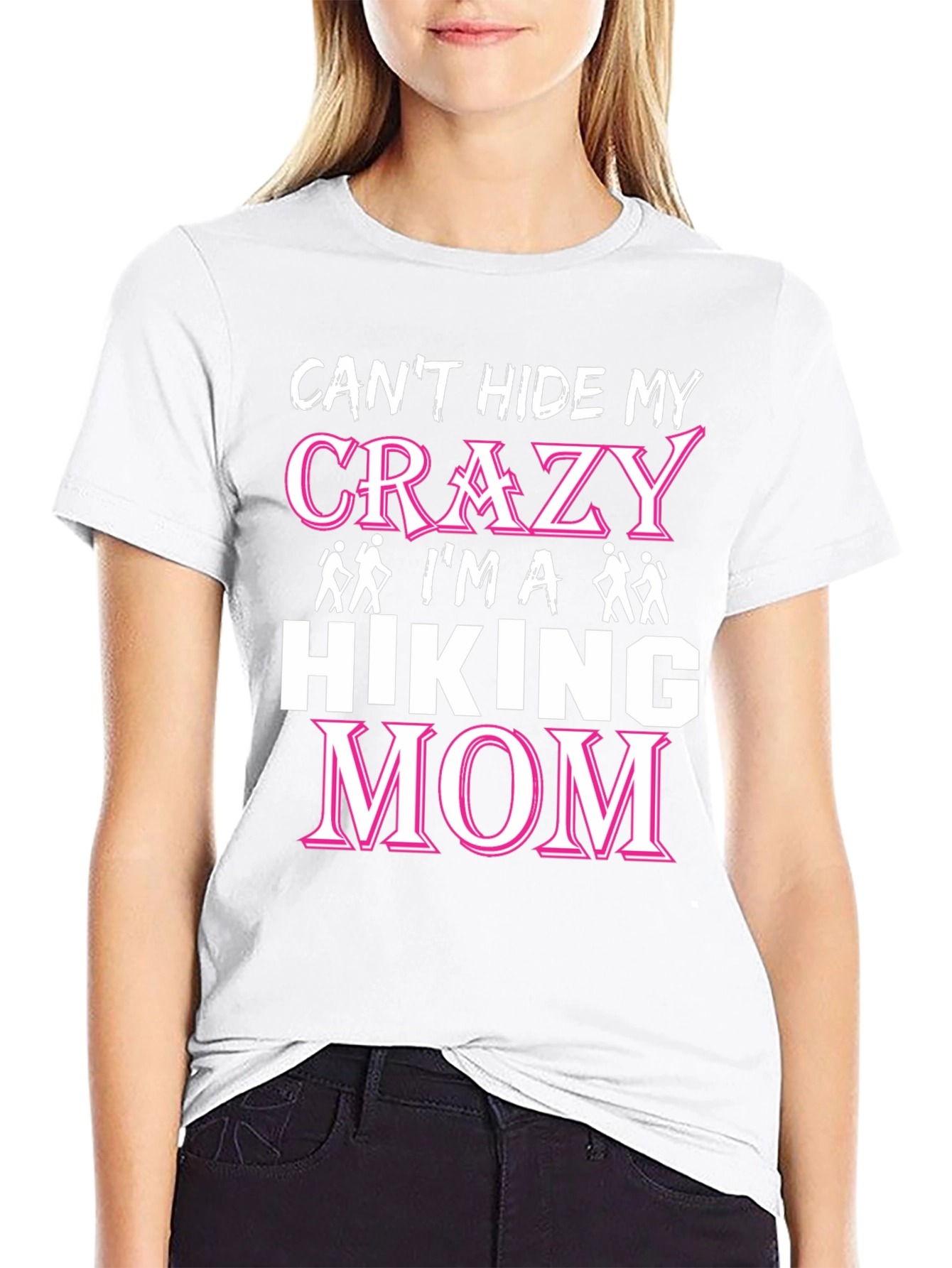 Crazy Hiking Mom Graphic T-Shirt