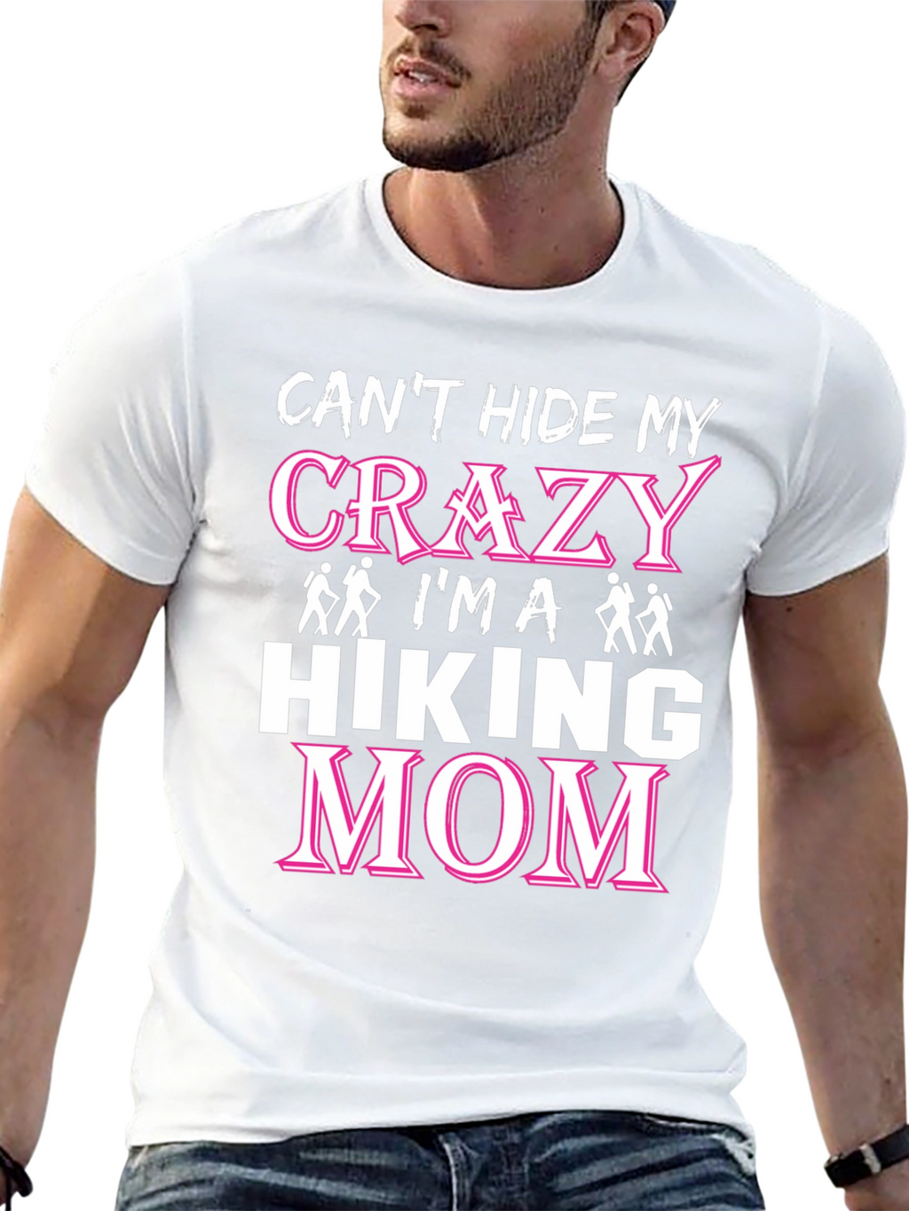 Crazy Hiking Mom Graphic T-Shirt
