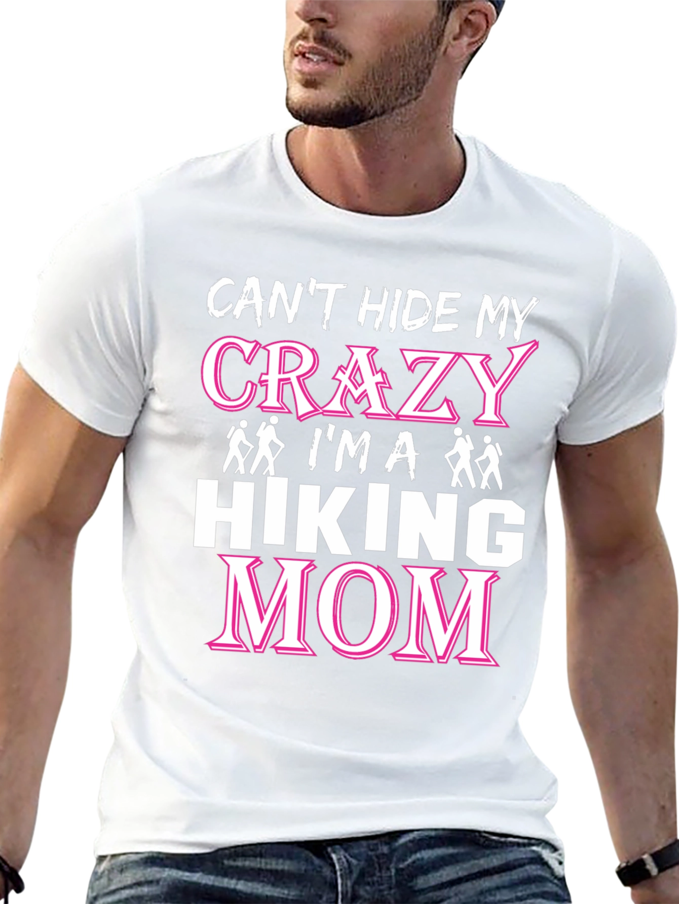 Crazy Hiking Mom Graphic T-Shirt