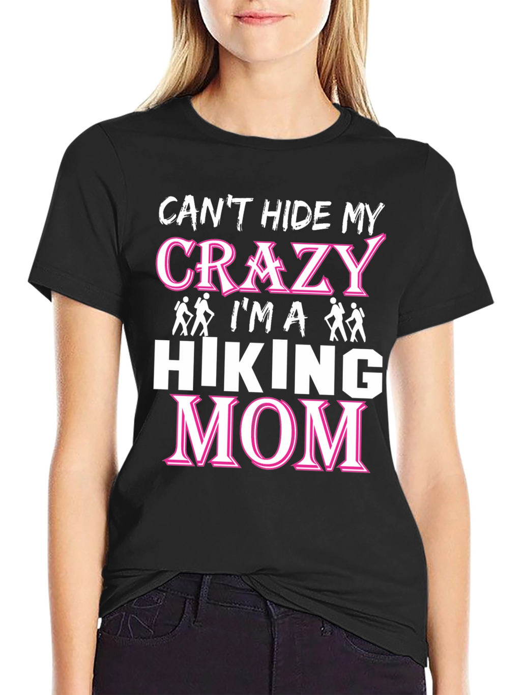 Crazy Hiking Mom Graphic T-Shirt
