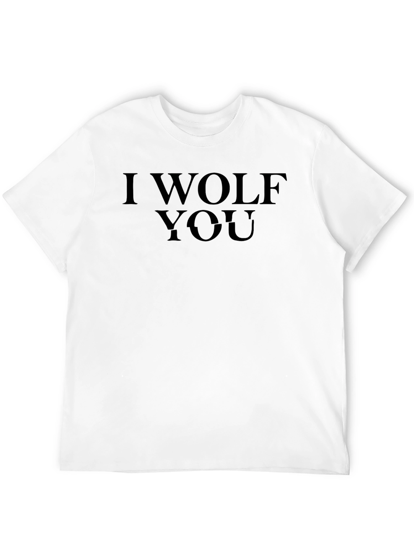 I Wolf You Graphic Tee - Black Cotton T-Shirt