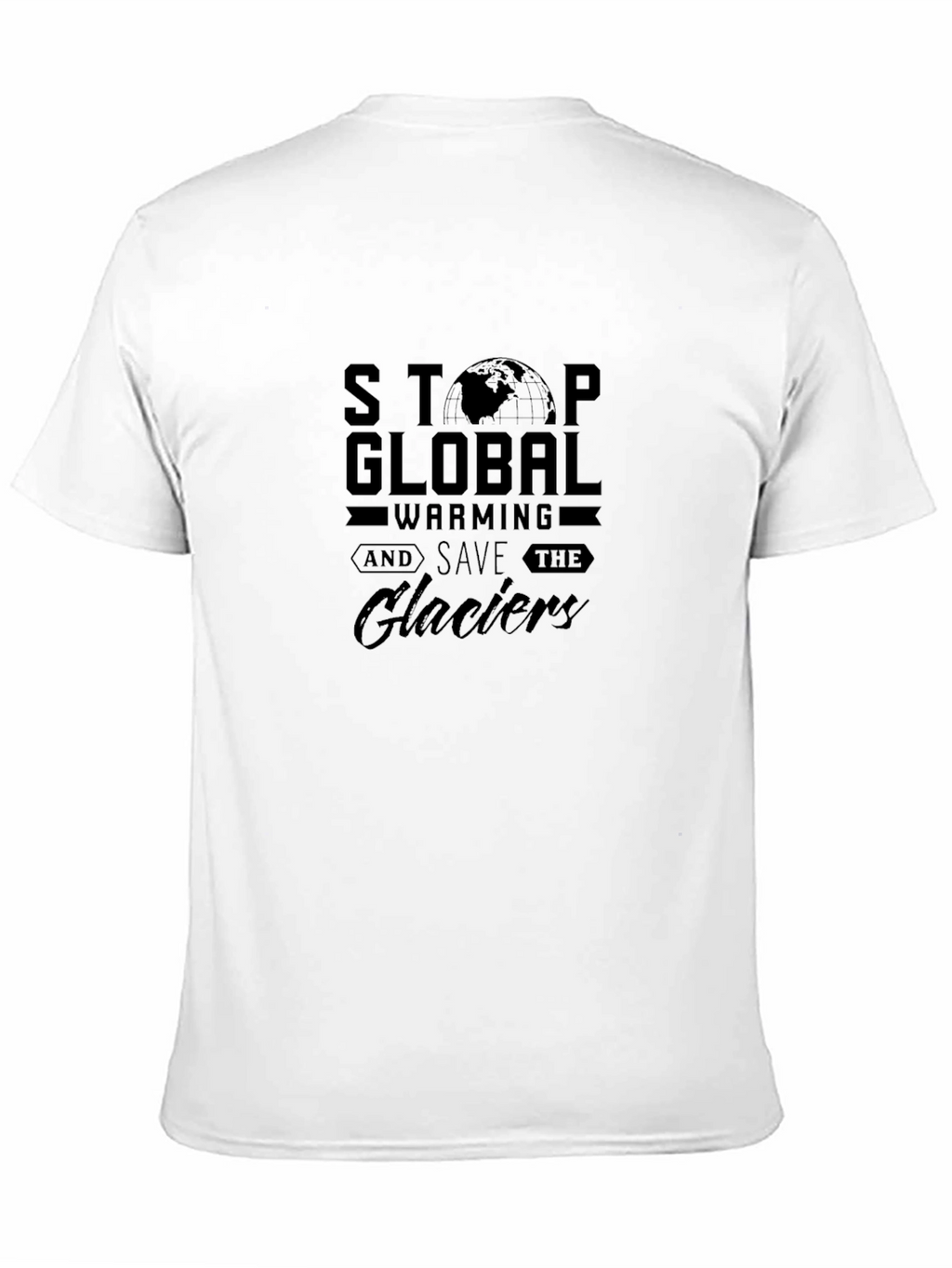 Stop Global Warming Save Glaciers Black T-Shirt