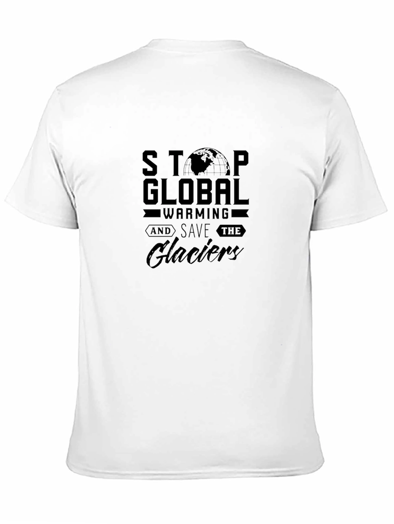 Stop Global Warming Save Glaciers Black T-Shirt