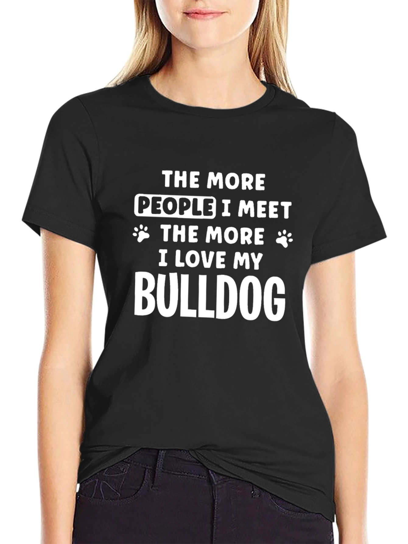 Bulldog Lover T-Shirt - More I Love My Dog Graphic Tee