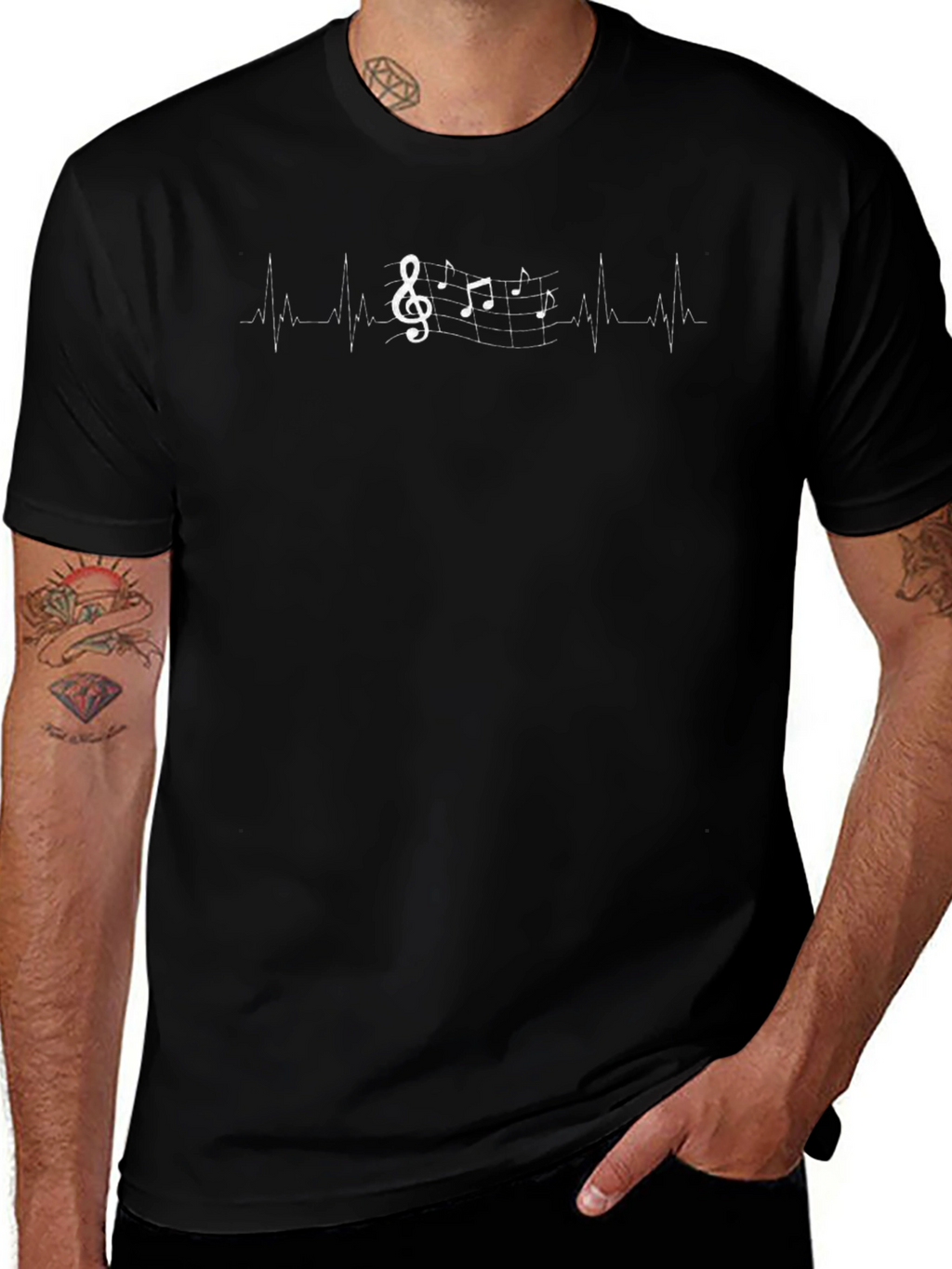 Musical Heartbeat T-Shirt - Music Lover Tee
