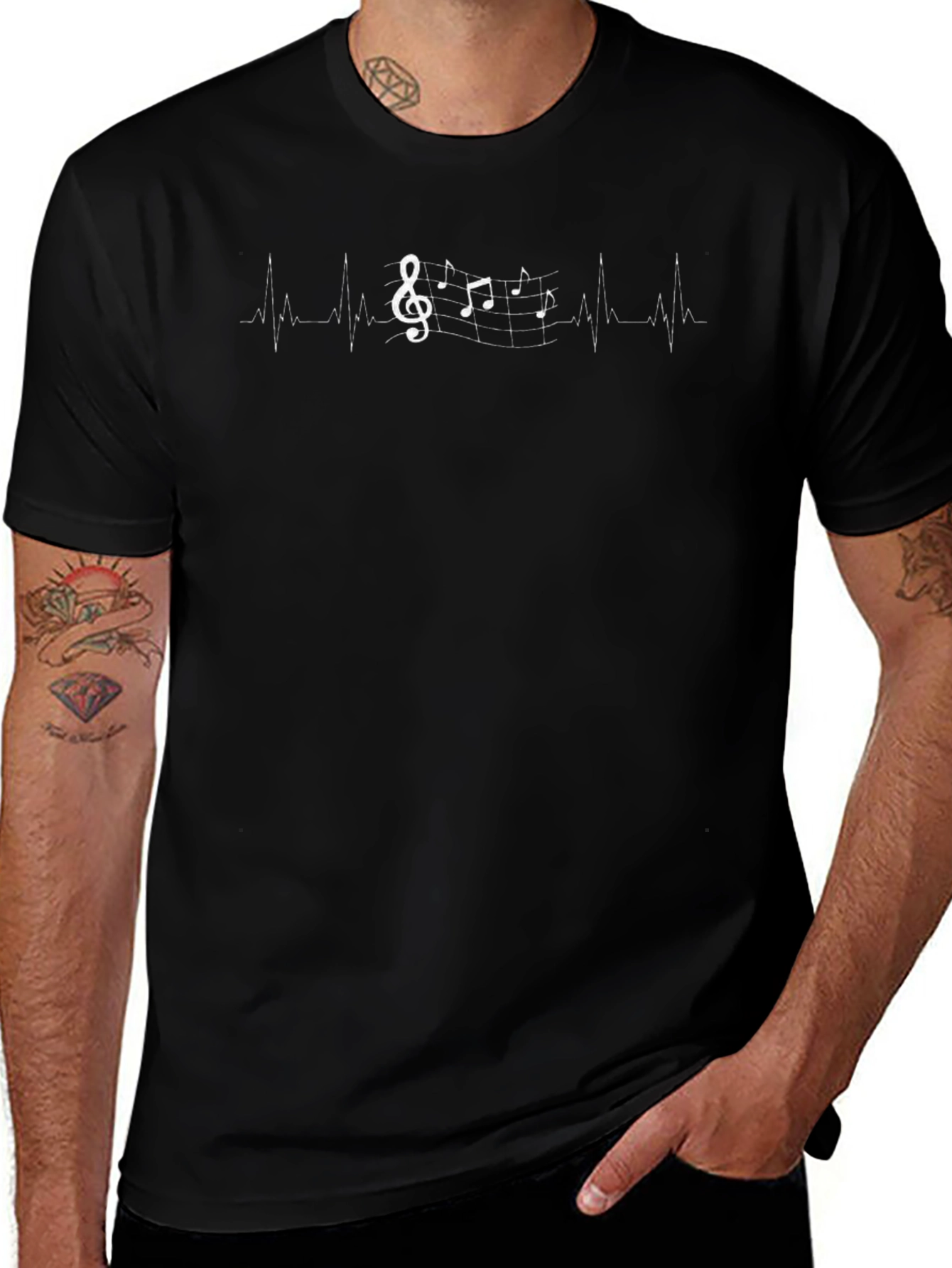 Musical Heartbeat T-Shirt - Music Lover Tee