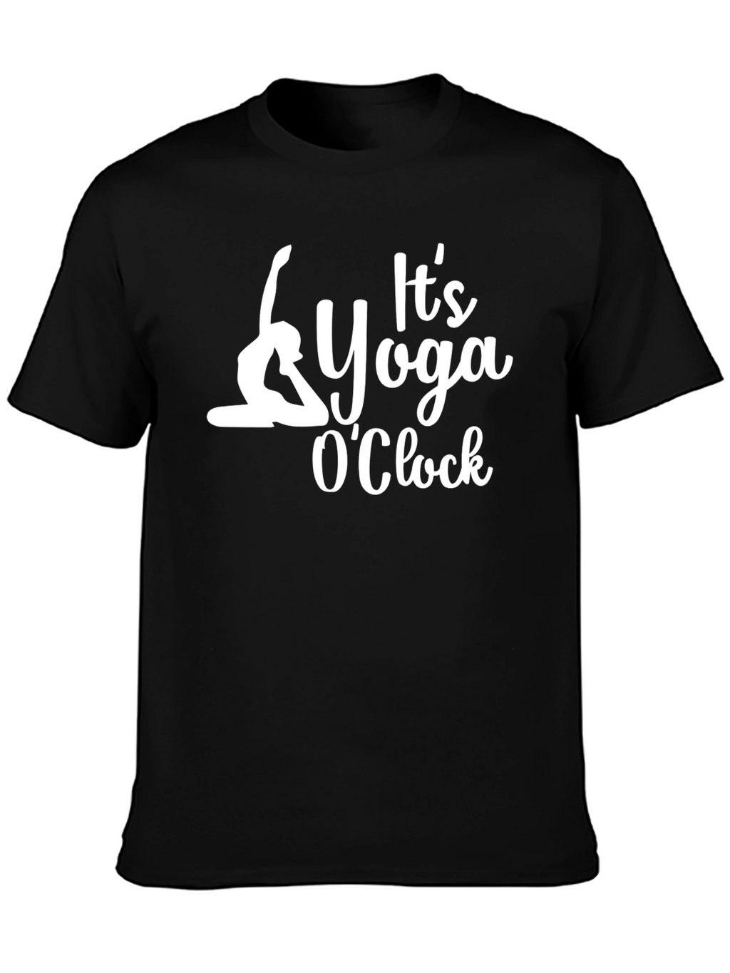 Its Yoga OClock Black T-Shirt