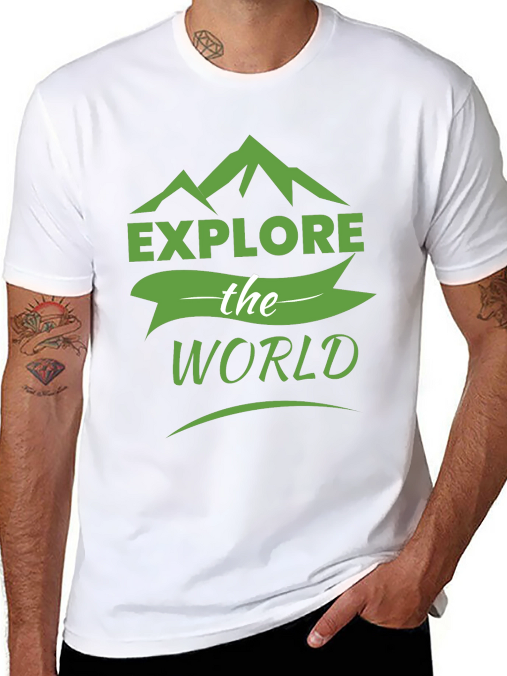 Explore the World Graphic Tee - Black