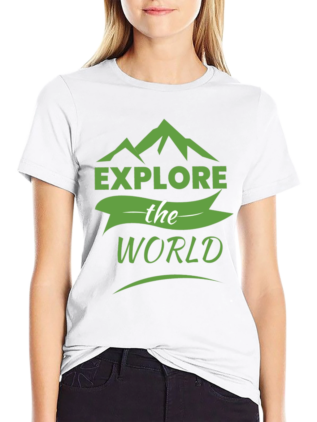 Explore the World Graphic Tee - Black