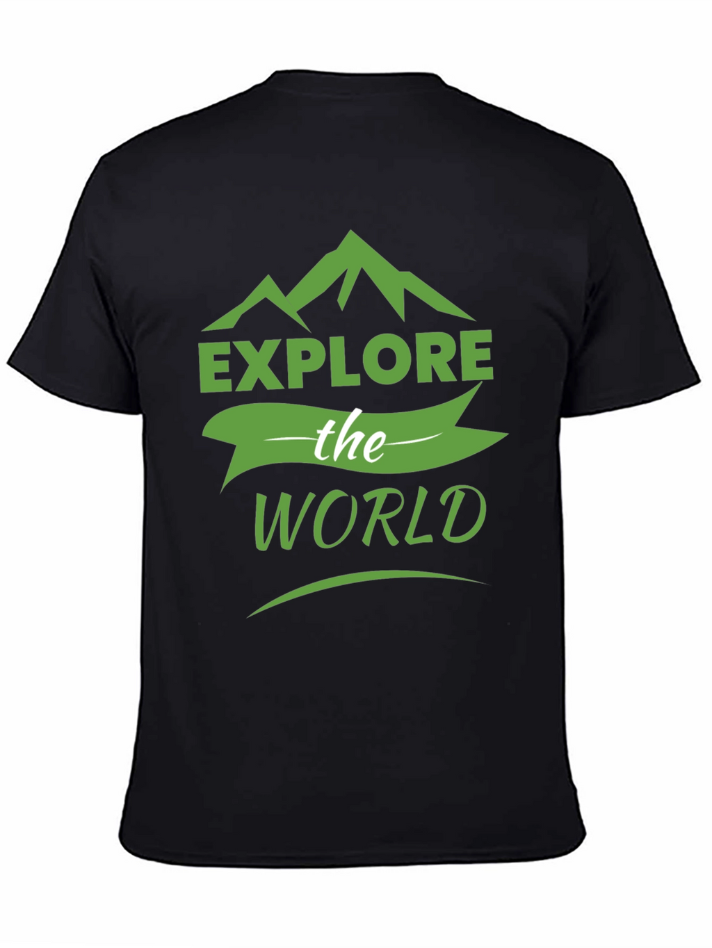 Explore the World Graphic Tee - Black