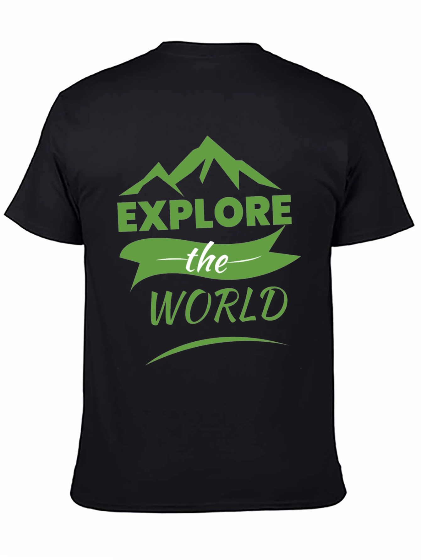 Explore the World Graphic Tee - Black